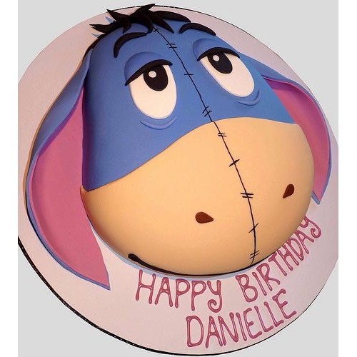 Eeyore Face Birthday Fondant Cake Delivery in Ghaziabad Eeyore Face Birthday Fondant Cake Delivery in Ghaziabad