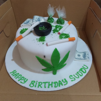 Marijuana Theme Cake