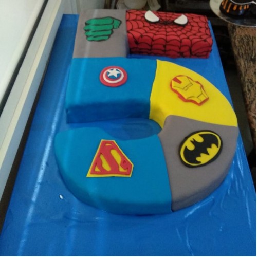 5 Number Avengers birthday Cake Delivery in Ghaziabad