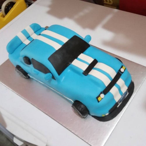 Blue Designer Car Fondant Cake Delivery in Ghaziabad