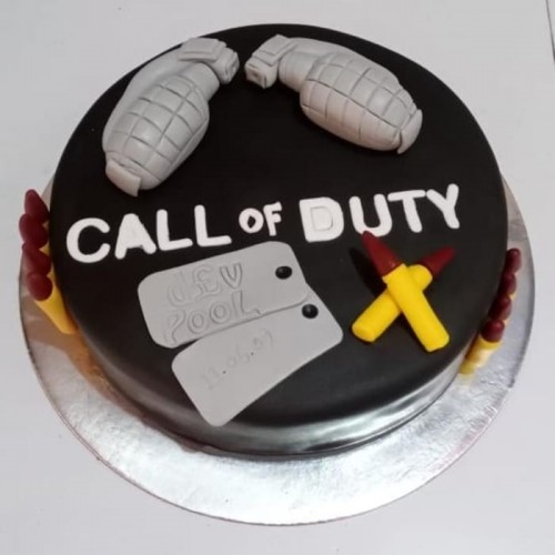 Call of Duty Theme Fondant Cake Delivery in Ghaziabad