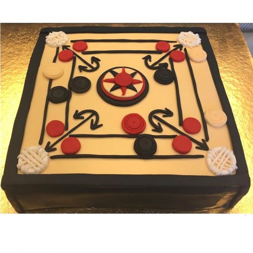 Carrom Board Fondant Cake Delivery in Ghaziabad