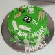 Cricket Theme Fondant Cake Delivery in Ghaziabad