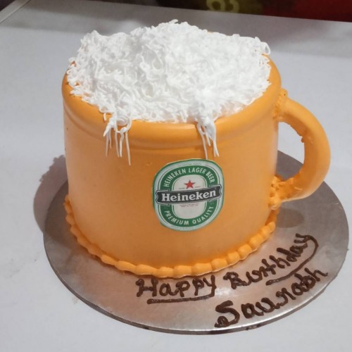 Heineken Beer Mug Cake Delivery in Ghaziabad