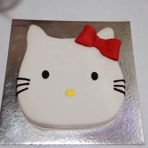 Hello Kitty Face Fondant Cake Delivery in Ghaziabad