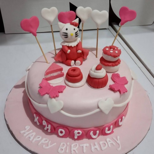 Hello Kitty Party Fondant Cake Delivery in Ghaziabad