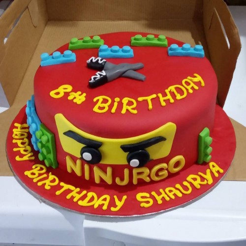 LEGO Ninjago Theme Fondant Cake Delivery in Ghaziabad