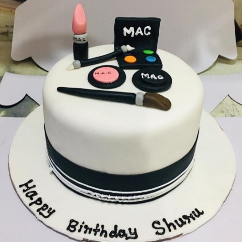 MAC Makeup Theme Fondant Cake Delivery in Ghaziabad