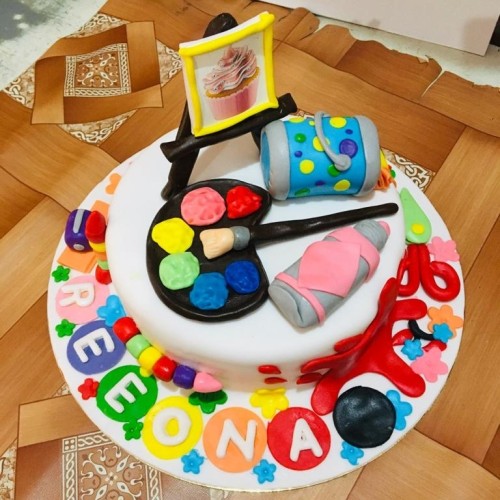 Paint Pallet Theme Cake Delivery in Ghaziabad