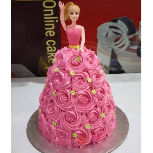 Pink Barbie Cake Delivery in Ghaziabad