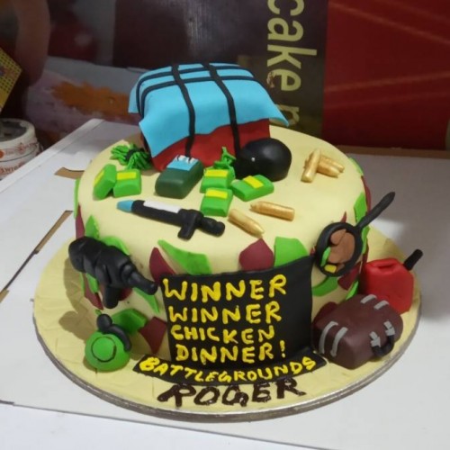 PUBG Birthday Fondant Cake Delivery in Ghaziabad
