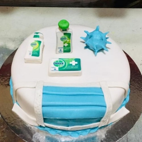 Stay Safe Quarantine Theme Cake Delivery in Ghaziabad