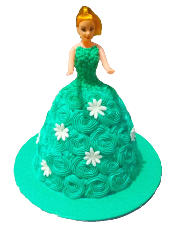 Ghaziabad Special: Online Barbie Doll Cake with Green Roses Dress Delivery  in Ghaziabad | Cake Express Ghaziabad